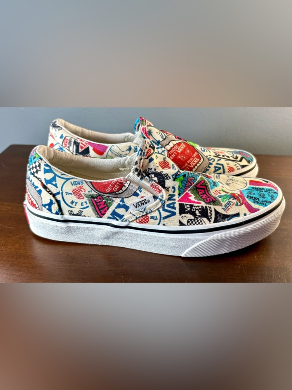 Vans Classic Slip-On "Sticker Mash Up"- M 4.5 / W 6.0